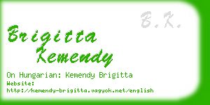 brigitta kemendy business card